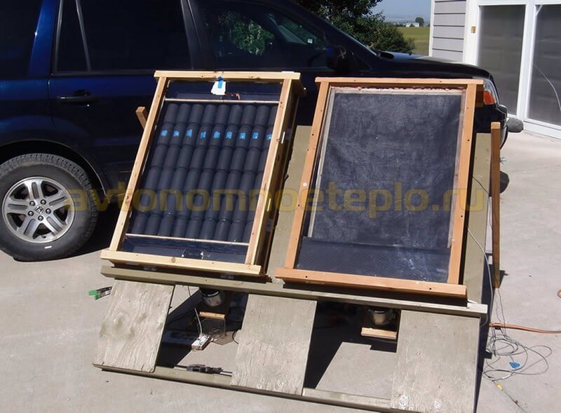 Воздушный солнечный коллектор с аккумулятором тепла